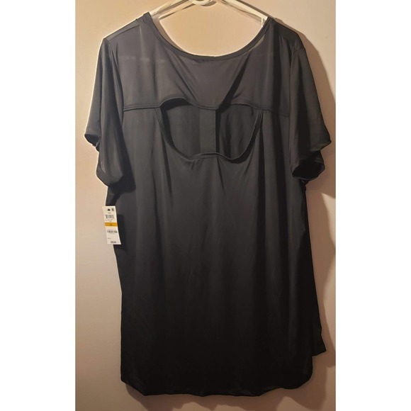 NWT - Material Girl Active Top - Screenprinted LOVE - back cutouts - Size 3X - Picture 4 of 8